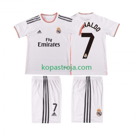 Billiga Fotbollströjor Real Madrid Cristiano Ronaldo 7 2013 2014 Retro Barn Hemma tröja Kortärmad